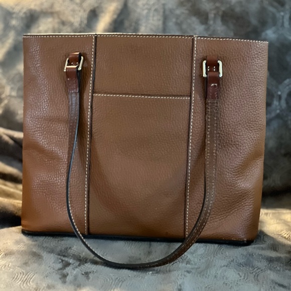 Dooney & Bourke Chestnut Leather Shoulder Bag - Picture 4 of 5
